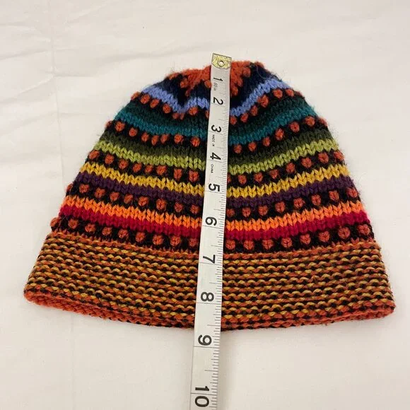 Hand Knitted Alpaca Wool Beanie Hat - Picture 5 of 6